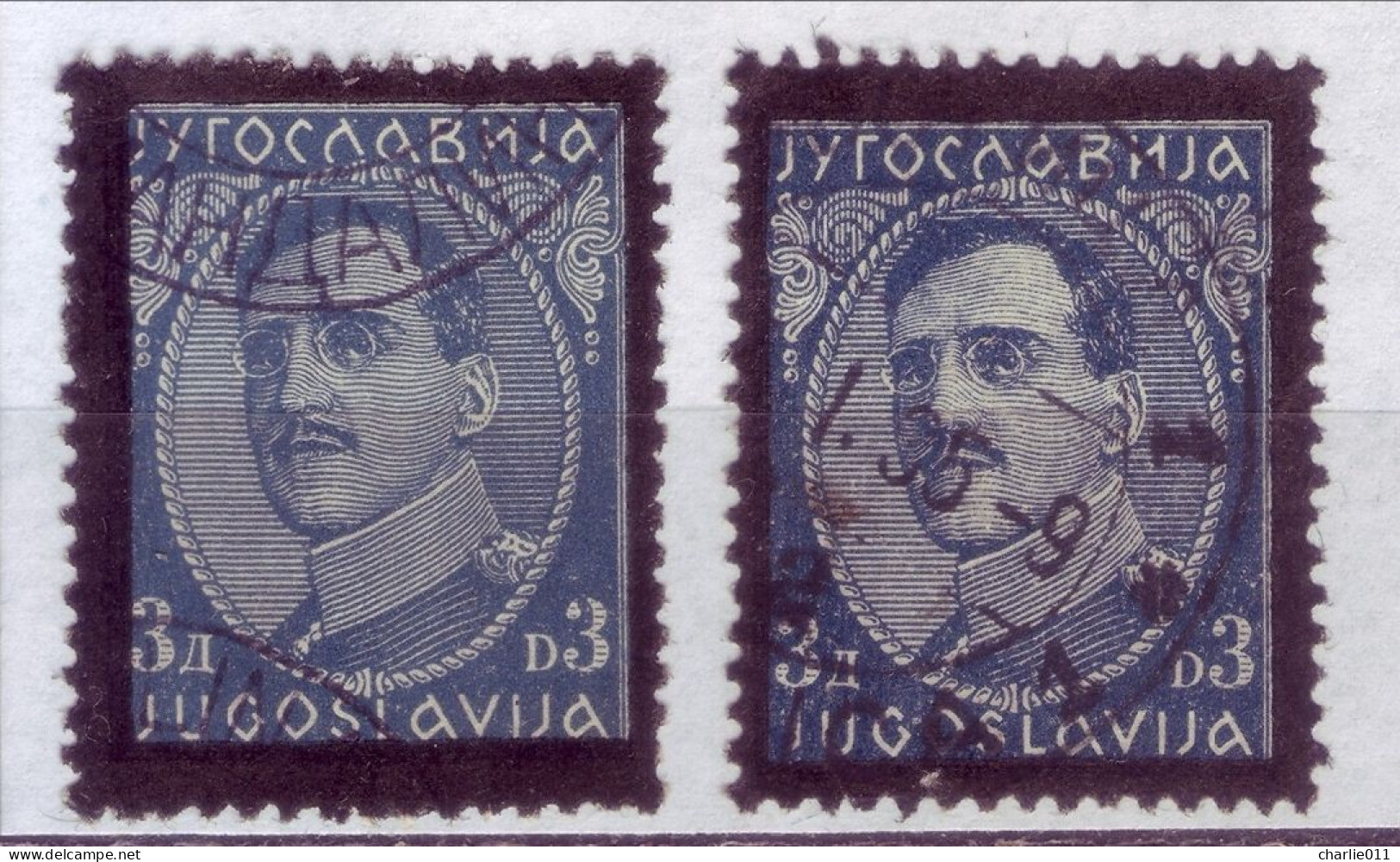 KING ALEXANDER-3 D-VARIATION-YUGOSLAVIA-1934 - Usados