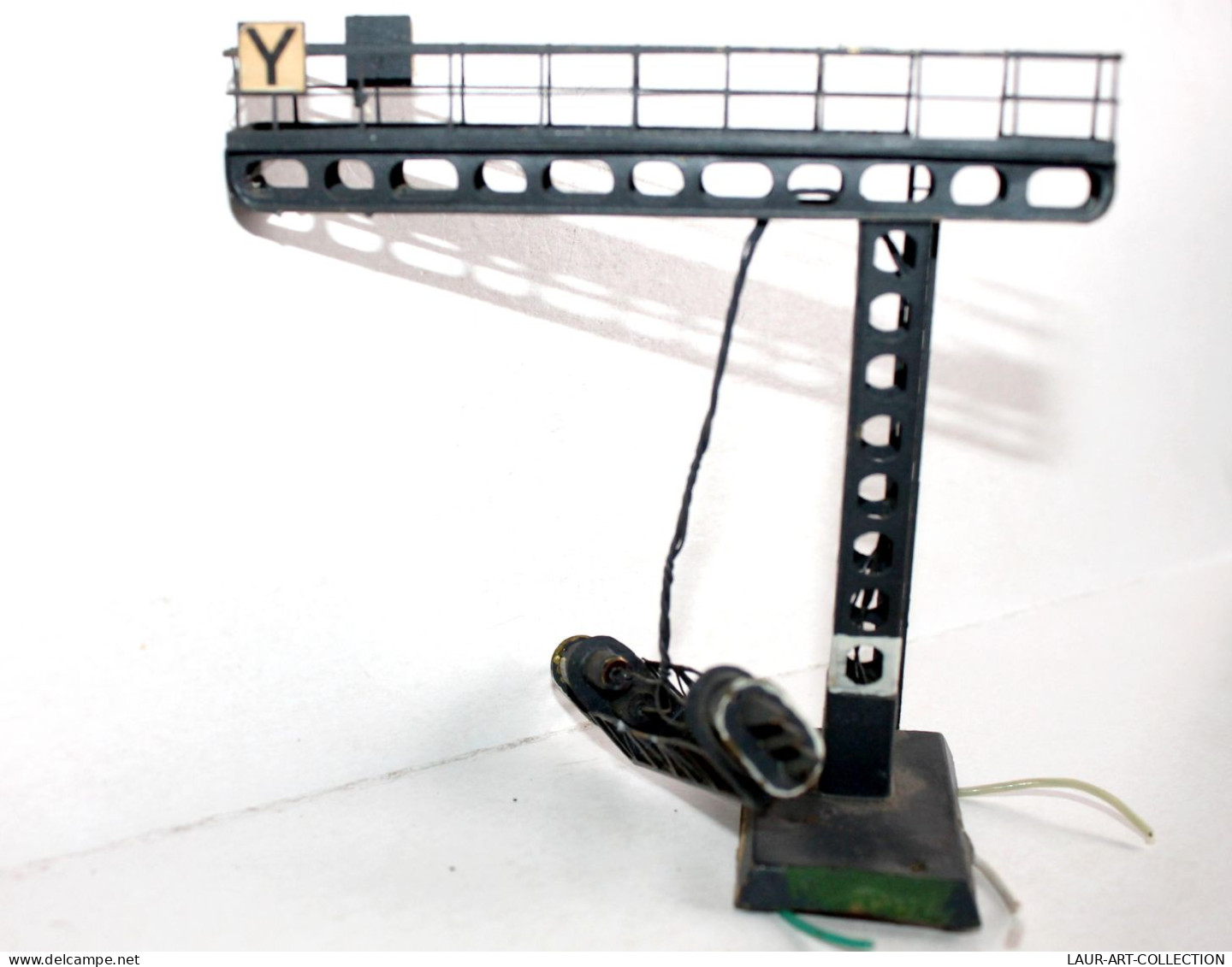 PORTIQUE, POTENCE NACELLE DOUBLE FEU + PANNEAU SIGNALISATION, SEMAPHORE HO + N / ANCIEN MODELE FERROVIAIRE (1712.278) - Elektr. Zubehör