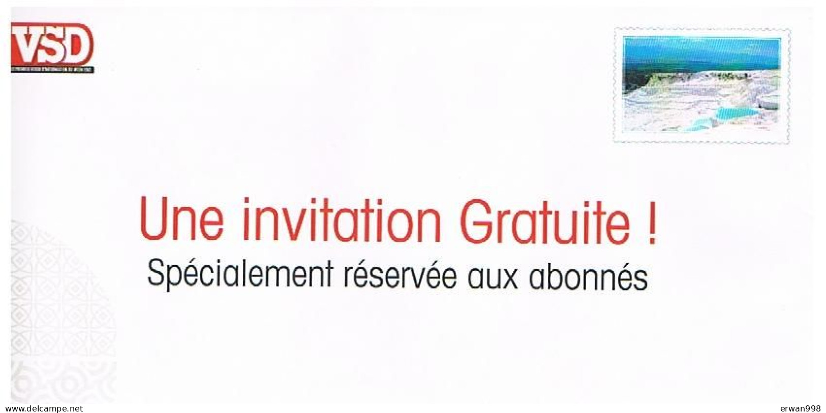 Journal VSD Pseudo-entier Avec Simili-timbre  Invitation Au Voyage 1504 - Private Stationery