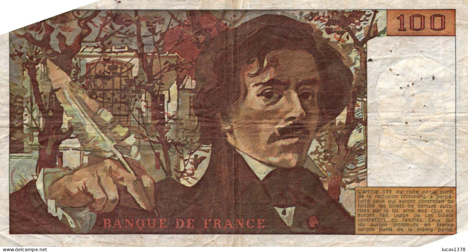 100 Francs "Delacroix" 1978---Série B.2--NON HACHURE - 100 F 1978-1995 ''Delacroix''