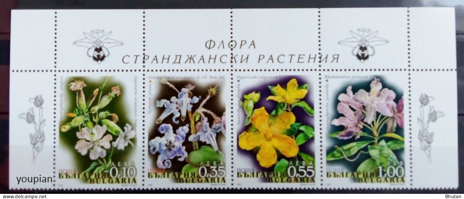 Bulgaria 2006, Flowers Of Srandjha Mountains, MNH Stamps Strip - Nuovi