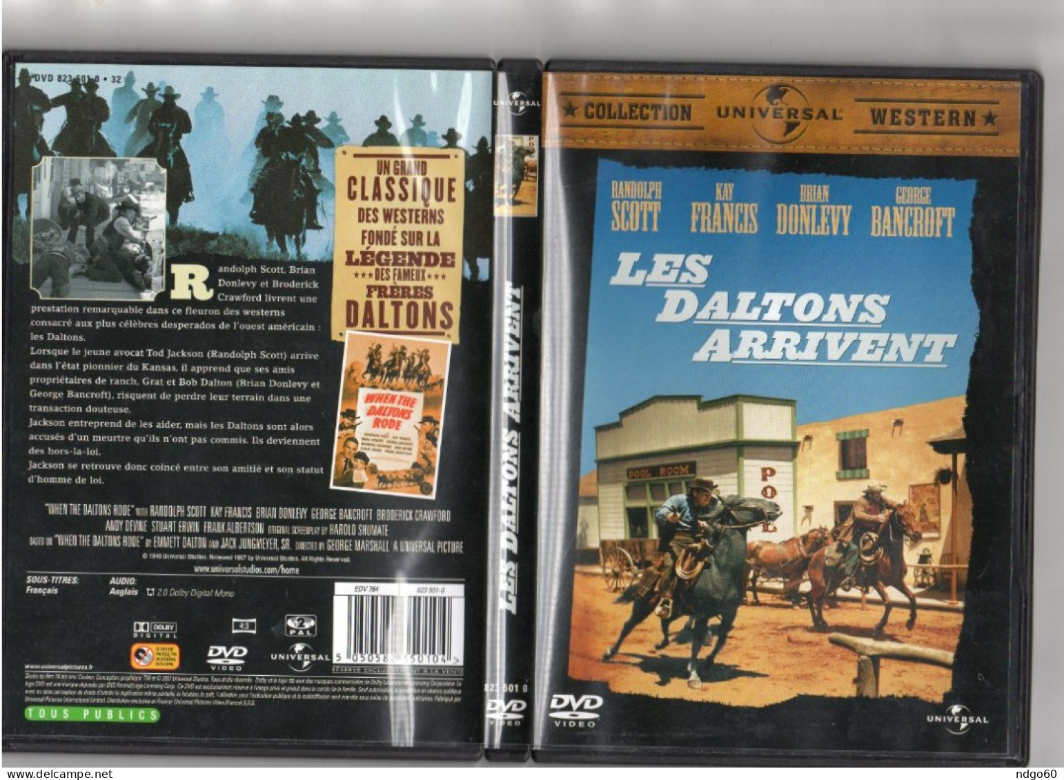 DVD Western - Les Daltons Arrivent (1940) Avec Randolph Scott - Western/ Cowboy