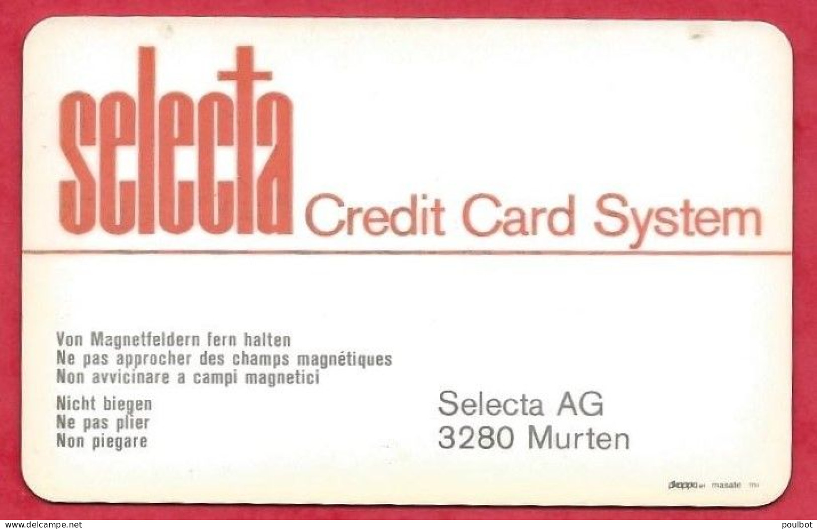 Selecta 3280 Murten Credit Card System Suchard Express - Autres & Non Classés