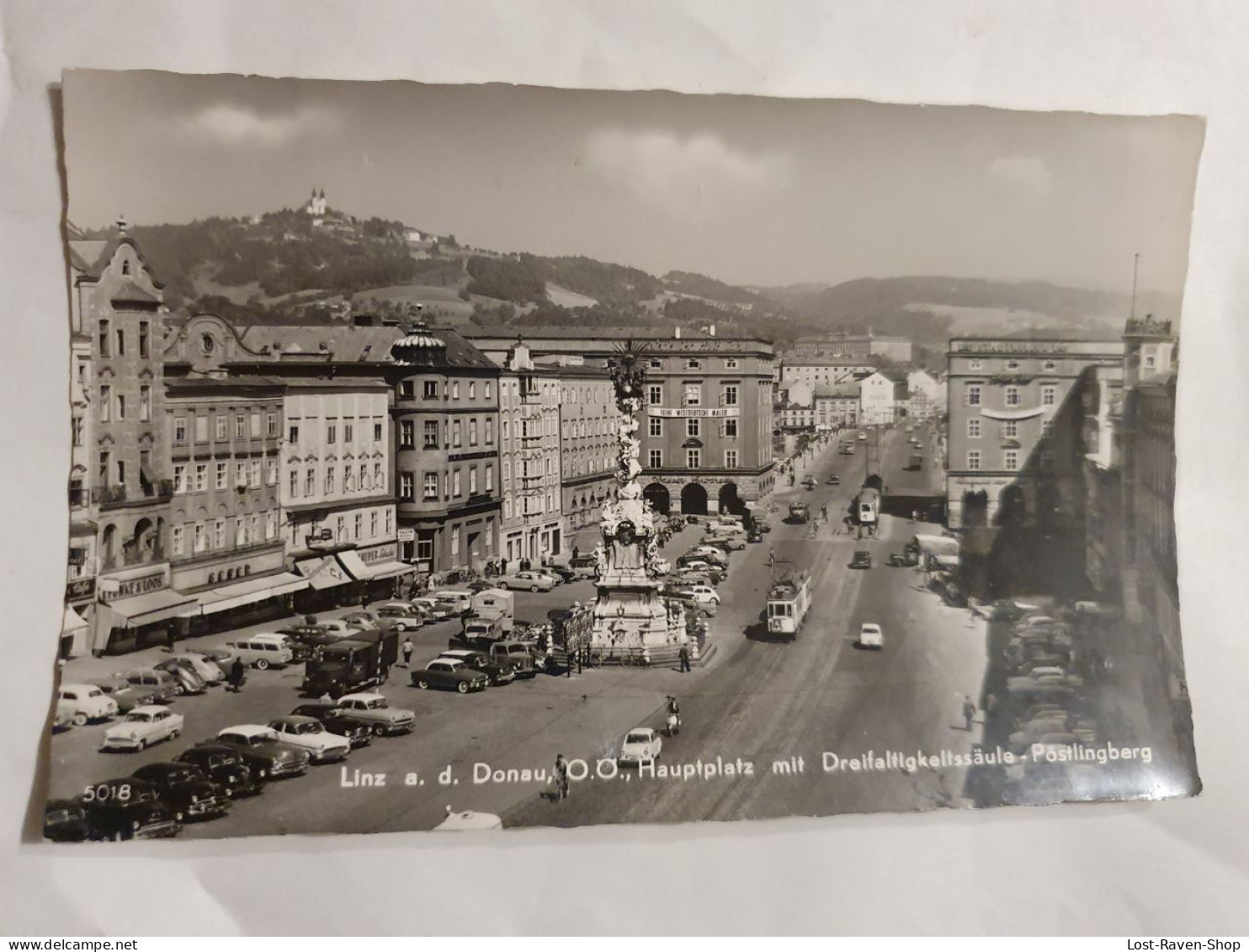 Linz A. D. Donau, O.O., Hauptplatz Mit Dreifaltigkeitssäule-Pöstlingberg - Linz