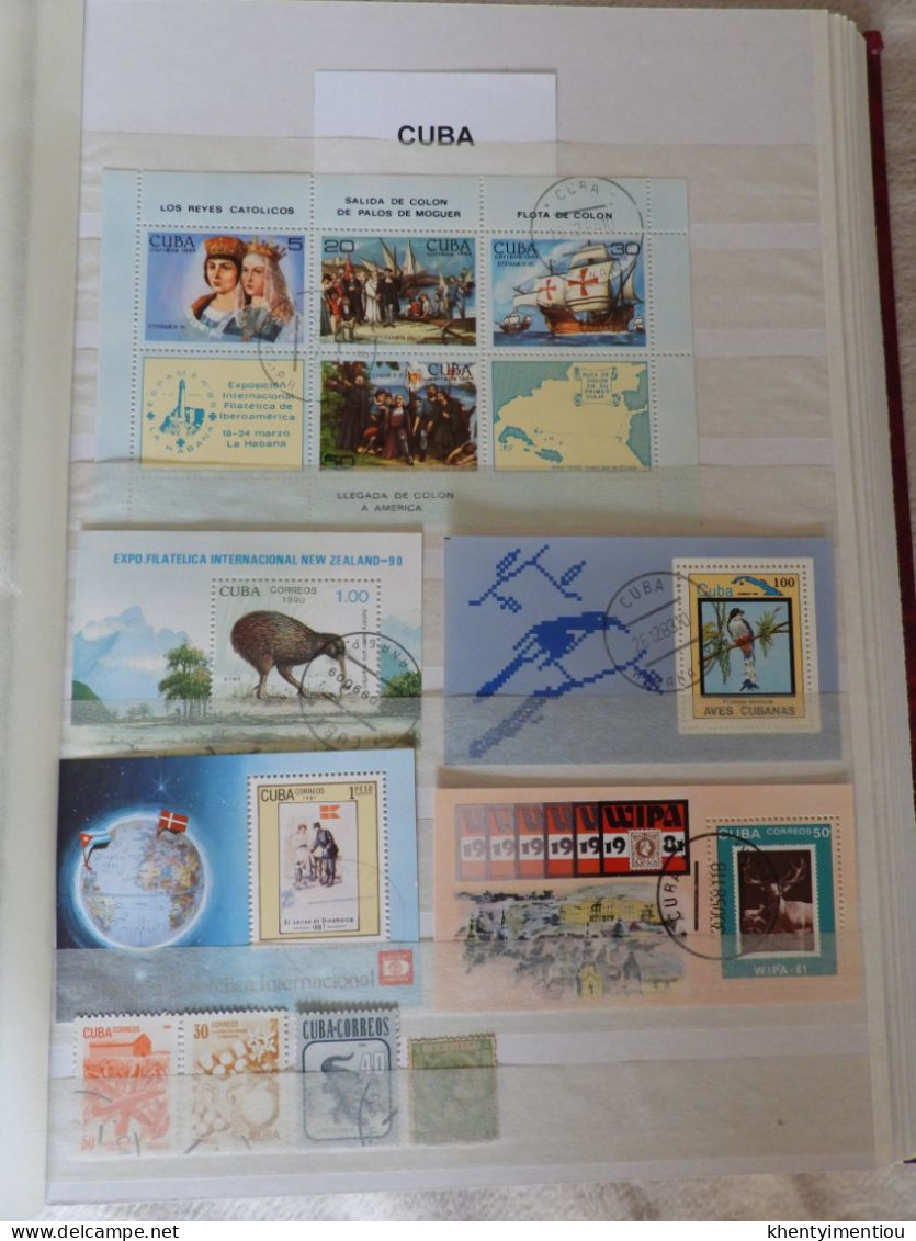 Très Beau Lot De Timbres De Cuba (principalement En Feuillets) - Colecciones & Series