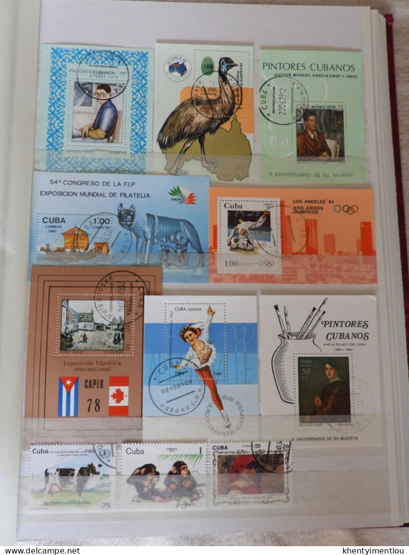 Très Beau Lot De Timbres De Cuba (principalement En Feuillets) - Verzamelingen & Reeksen