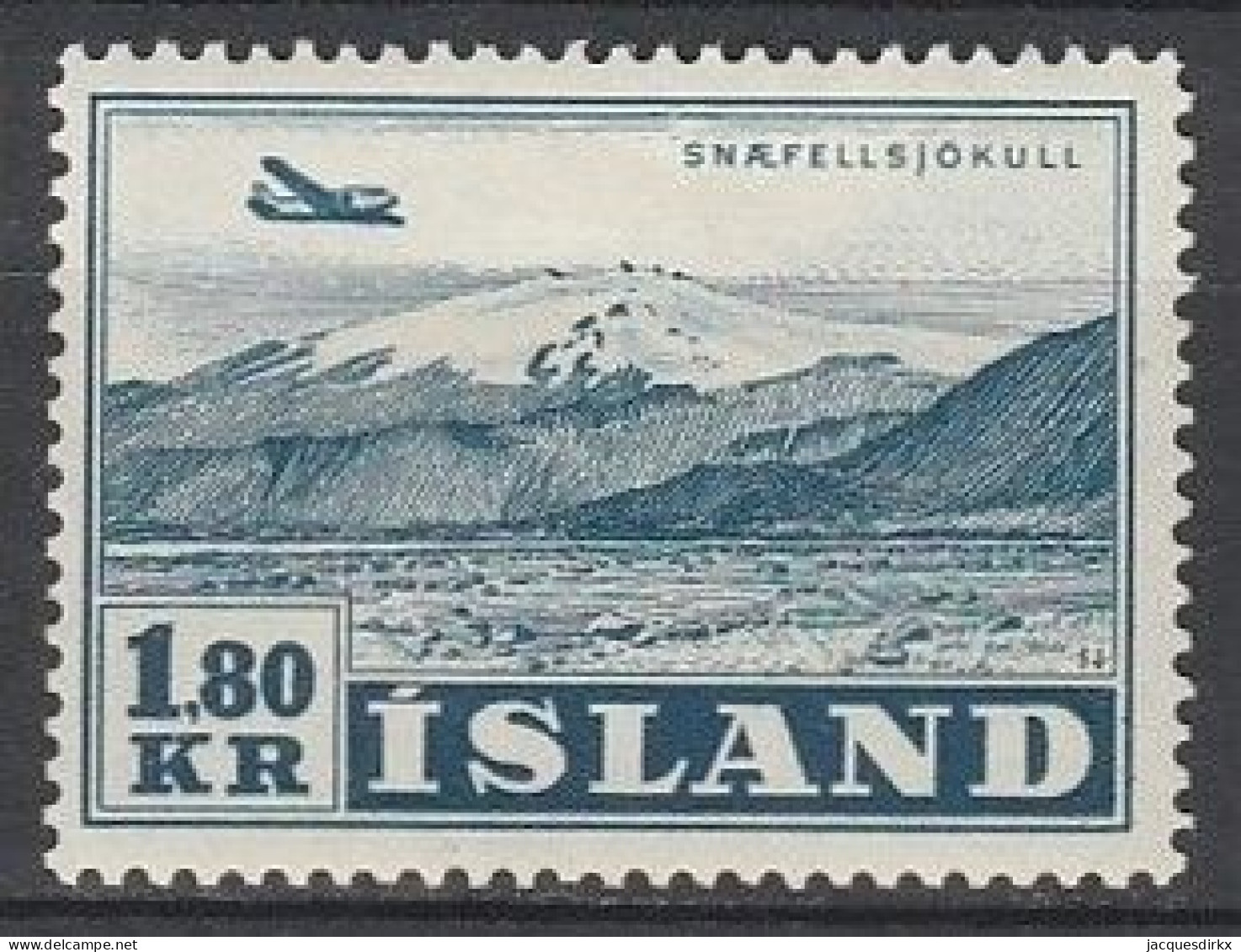 Iceland      .       Yvert    .     Airmail  27         .     *      .      Mint-hinged - Airmail