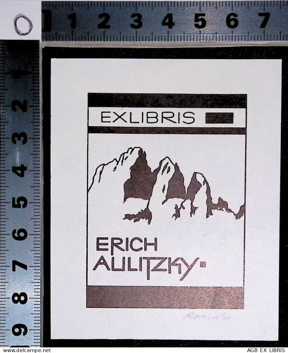 EX LIBRIS ROLAND ROVEDA Per ERICH AULITZKY L27b-F01 #1 - Ex-libris