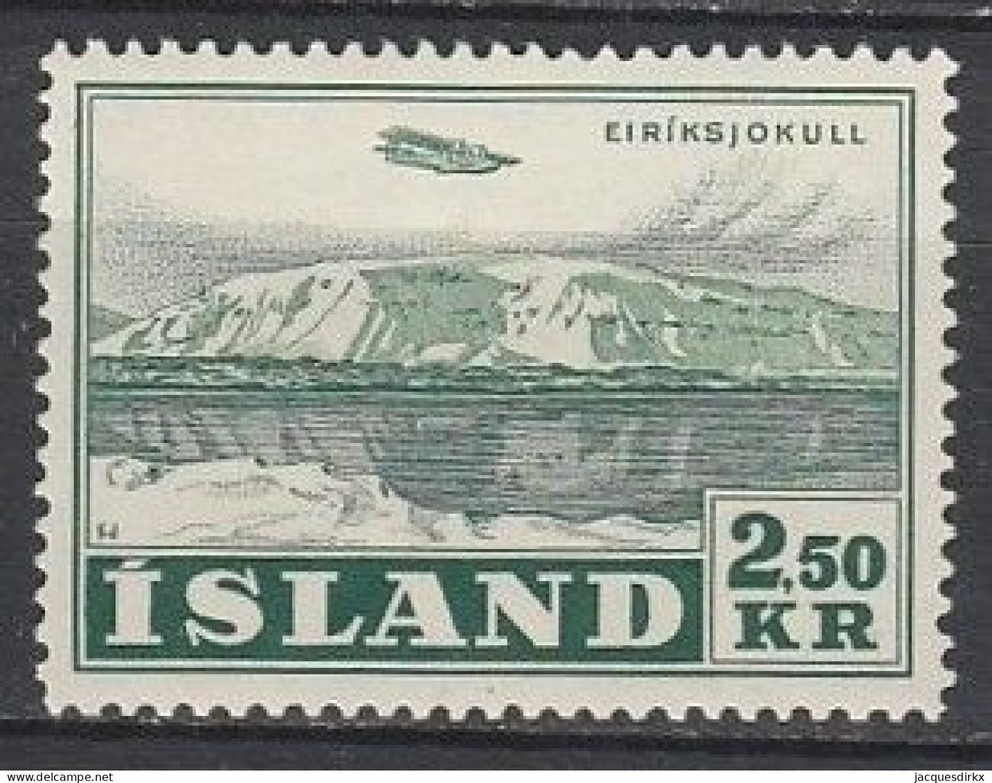 Iceland      .       Yvert    .     Airmail  28         .     *      .      Mint-hinged - Aéreo