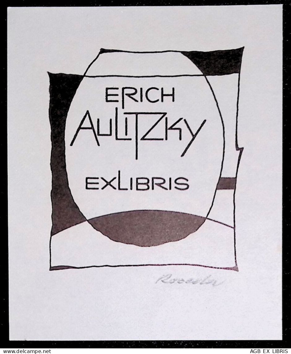 EX LIBRIS ROLAND ROVEDA Per ERICH AULITZKY L27b-F01 #2 - Ex-libris