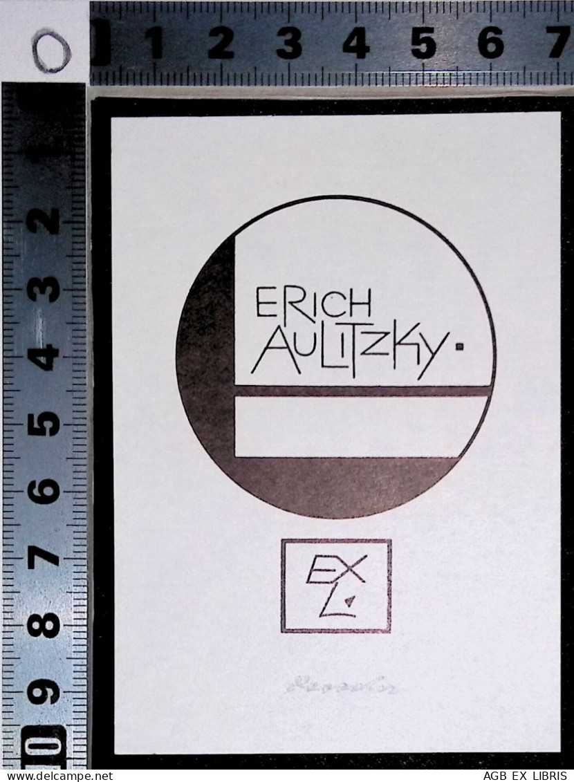 EX LIBRIS ROLAND ROVEDA Per ERICH AULITZKY L27b-F01 #3 - Ex-libris