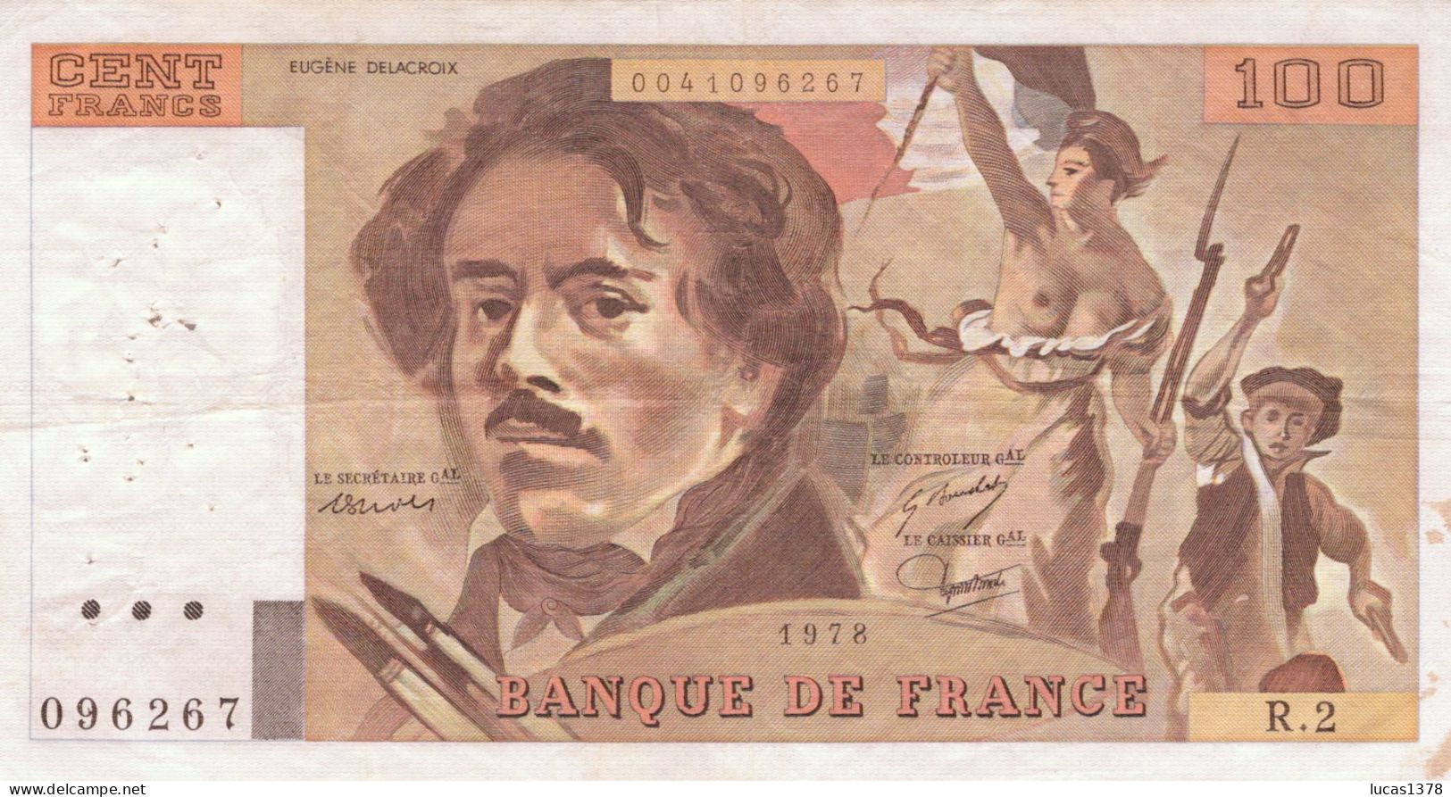 100 Francs "Delacroix" 1978---Série R2 --NON HACHURE - 100 F 1978-1995 ''Delacroix''