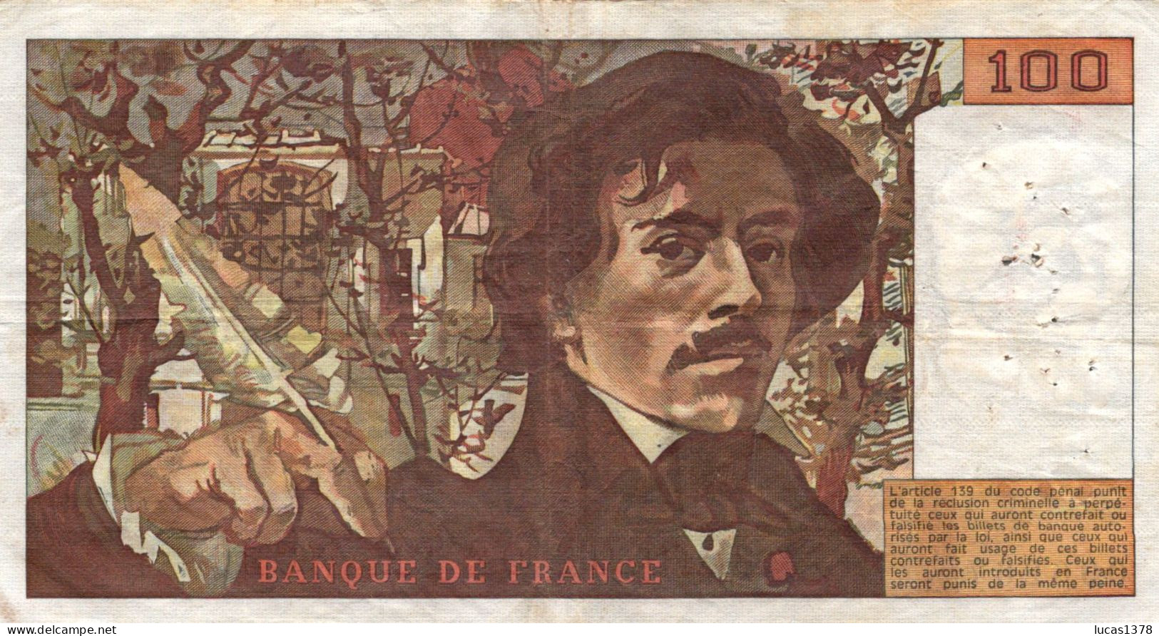 100 Francs "Delacroix" 1978---Série R2 --NON HACHURE - 100 F 1978-1995 ''Delacroix''