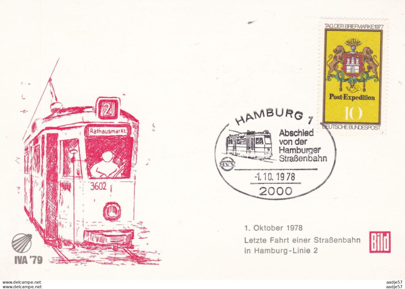 Germany Deutschland 1978 Abschied Von Der Hamburger Strassenbahn 01-10-1978 - Tranvías