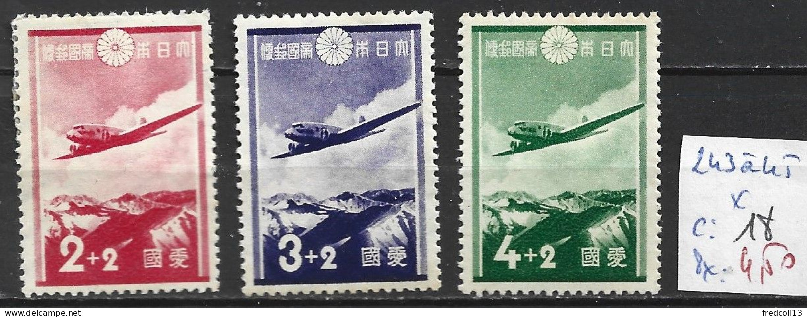 JAPON 243 à 45 * Côte 18 € - Unused Stamps