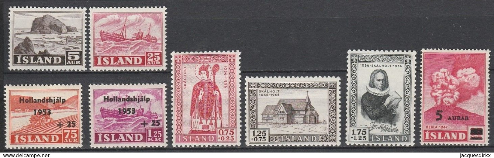 Iceland      .       Yvert    .     8 Stamps       .     **      .      MNH - Unused Stamps