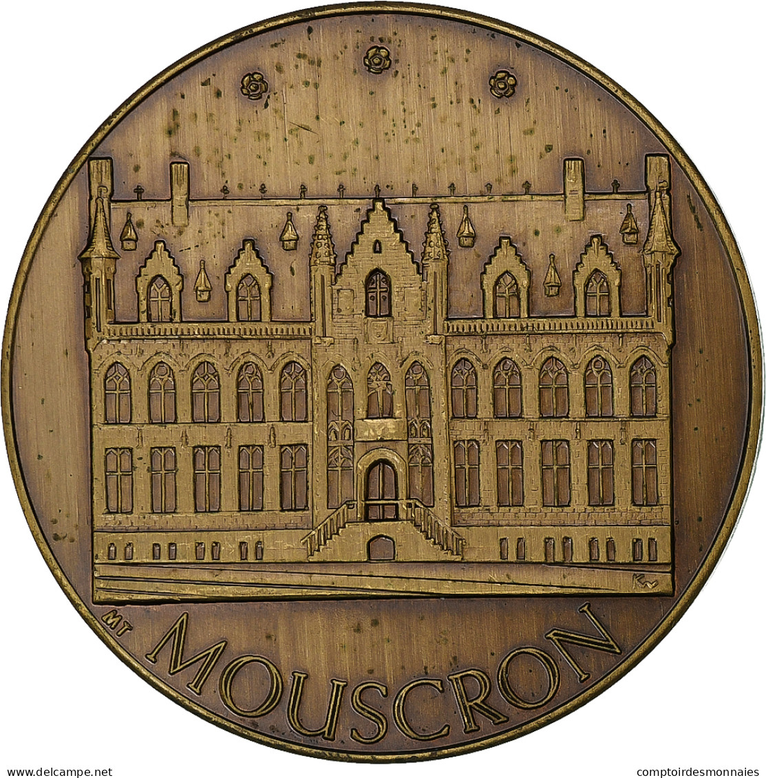 Belgique, 100 HURLUS, Mouscron, Geography, 1982, SUP, Bronze - Sonstige & Ohne Zuordnung