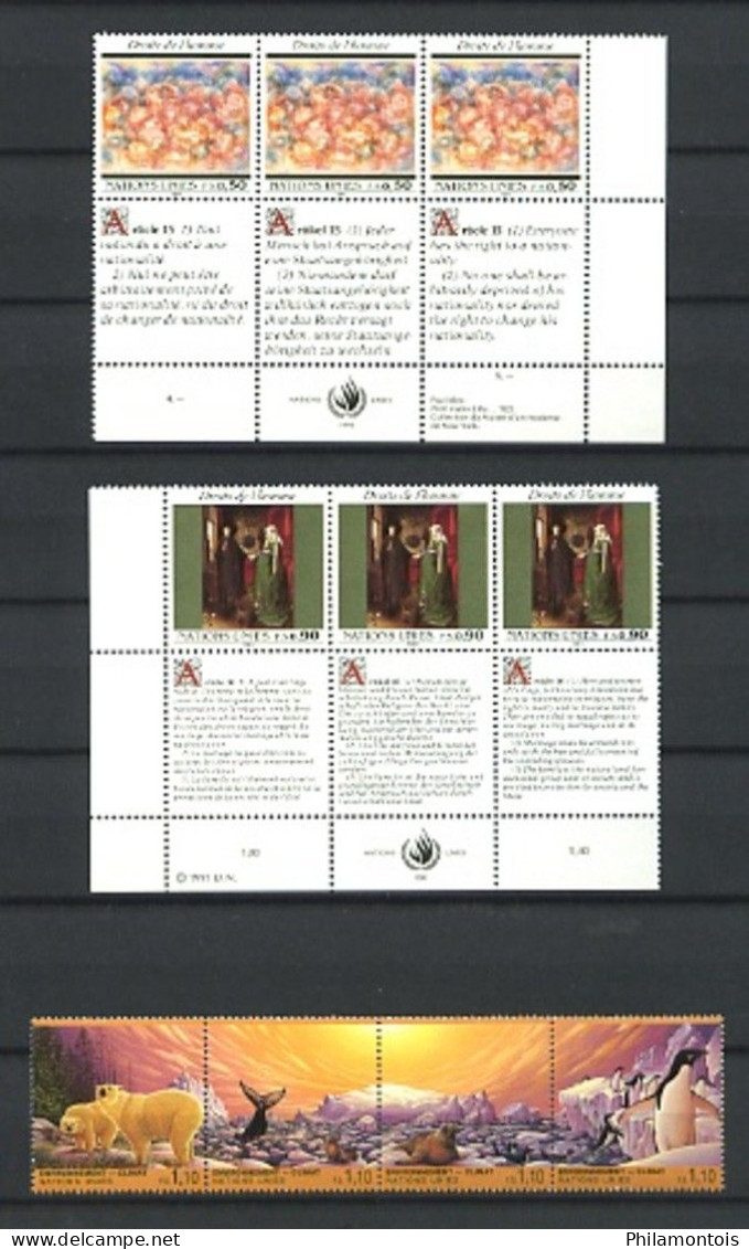 ONU (Genève) - Collection 1988/2010 -  Neufs N** - TB - Cote Supérieure à 70 Eur. - Faciale 28Fs Soit 20 Eur. - Unused Stamps