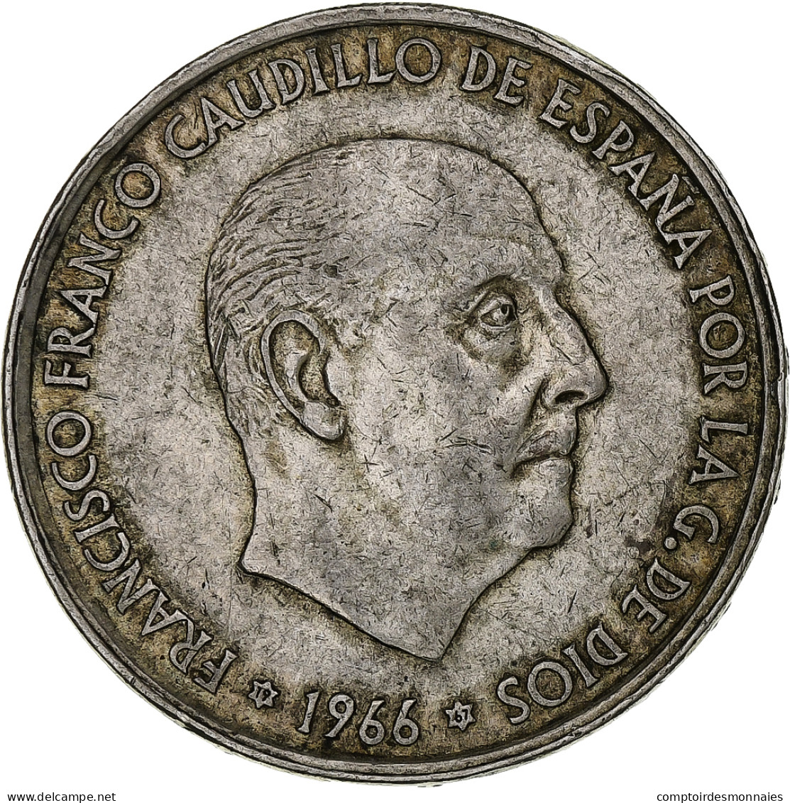 Espagne, Francisco Franco, 100 Pesetas, 1966 (67), Madrid, TTB+, Argent, KM:797 - 100 Pesetas