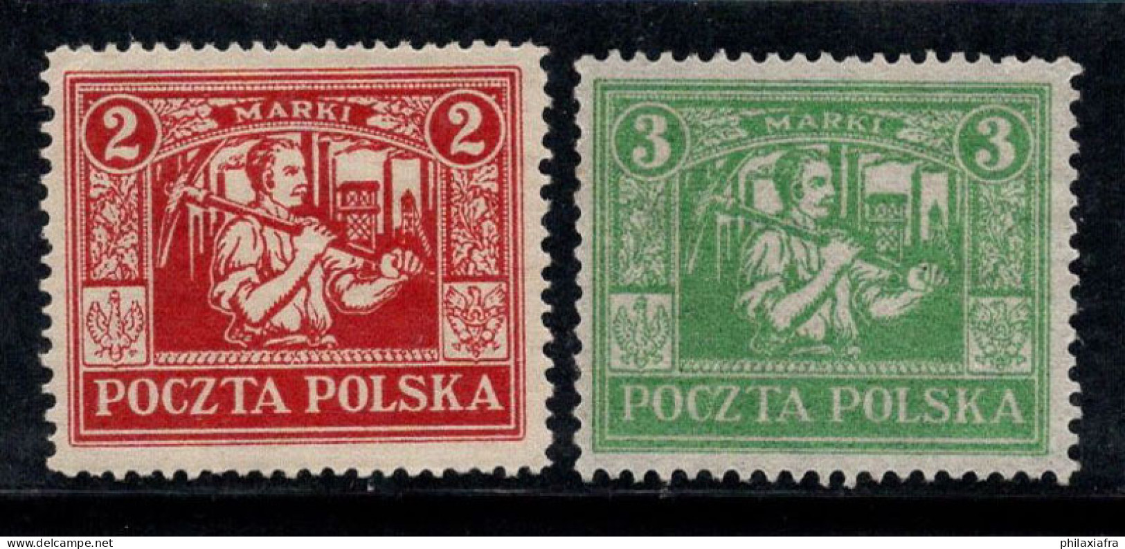 Pologne 1922 Mi. 9-10 Neuf * MH 100% Armoiries, Silésie - Autres & Non Classés