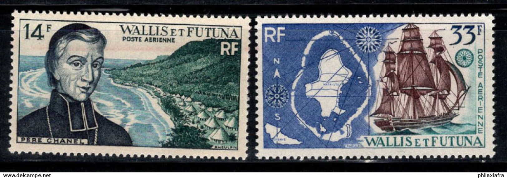 Wallis Et Futuna 1955 Yv. 15, 17 Neuf ** 100% Poste Aérienne Chanel, Navire - Neufs