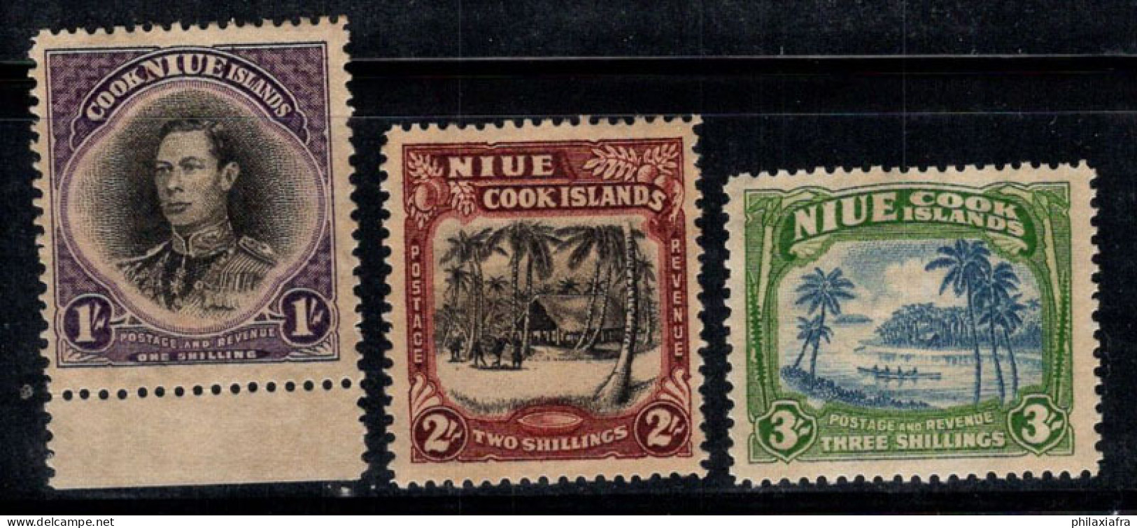 Nioué 1938 Mi. 58-60 Neuf * MH 100% Îles Cook, King George V - Niue