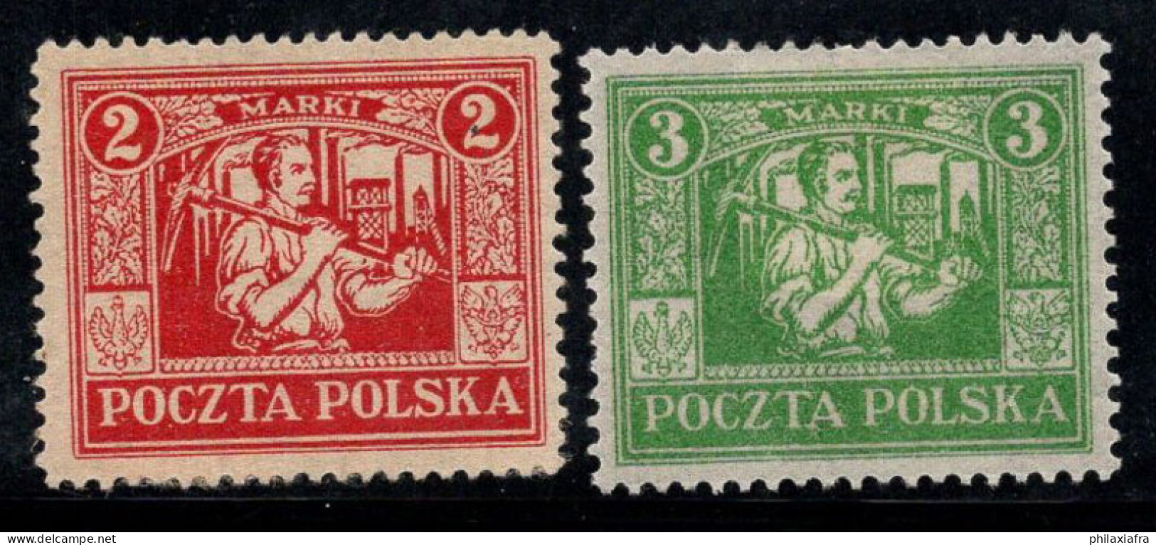 Pologne 1922 Mi. 9-10 Neuf * MH 100% Armoiries, Silésie - Autres & Non Classés