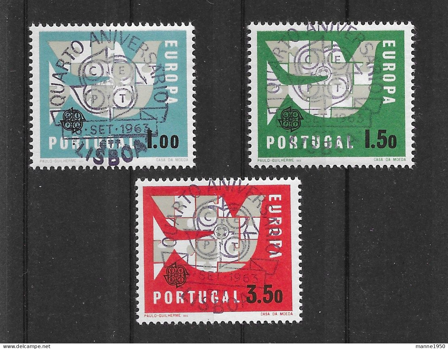 Portugal 1963 Europa Mi.Nr. 948/50 Kpl. Satz Gestempelt - Oblitérés