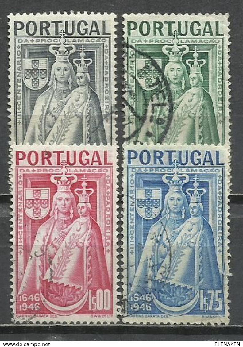 0551-SERIE COMPLETA PORTUGAL 1946 Nº 684/687 - Oblitérés