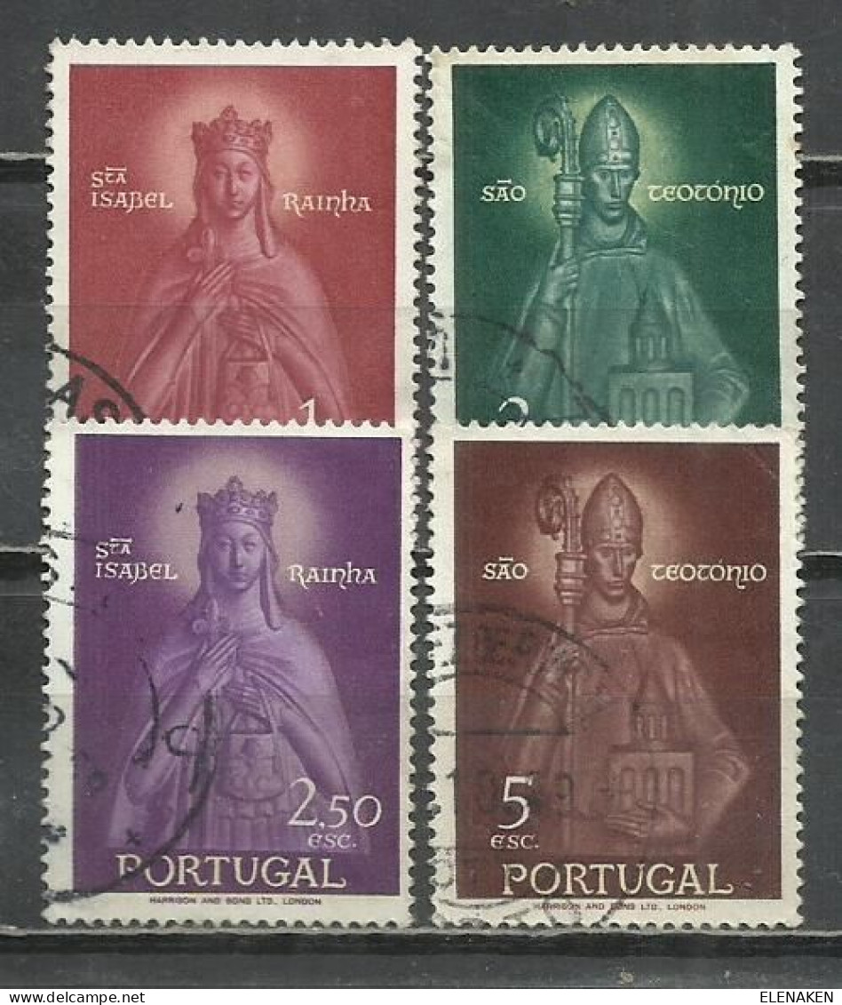 0540-SERIE COMPLETA PORTUGAL 1958 Nº 845/848 SANTOS - Gebruikt