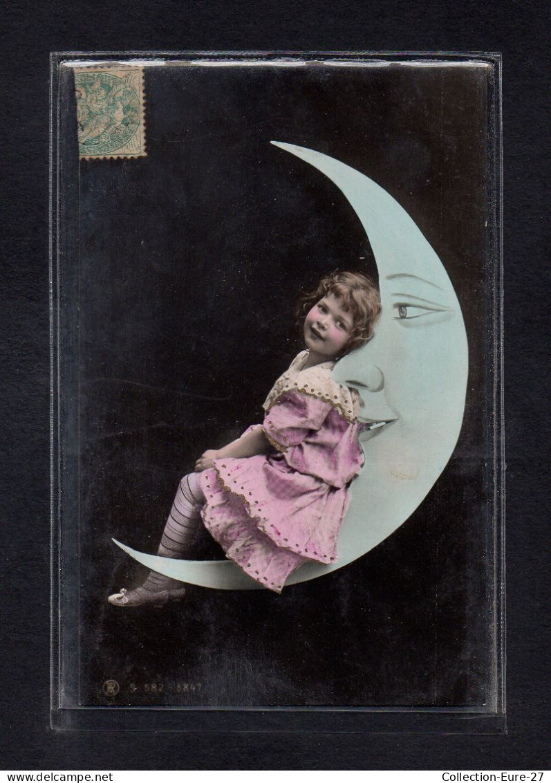 (06/02/24) THEME ASTRONOMIE-CPA FANTAISIES - SERIE DE 6 CARTES SUR LA LUNE - Astronomy