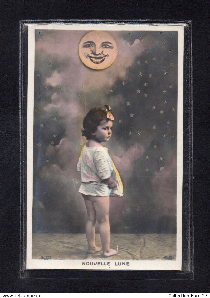 (06/02/24) THEME ASTRONOMIE-CPA FANTAISIES - SERIE DE 4 CARTES SUR LA LUNE - Astronomy