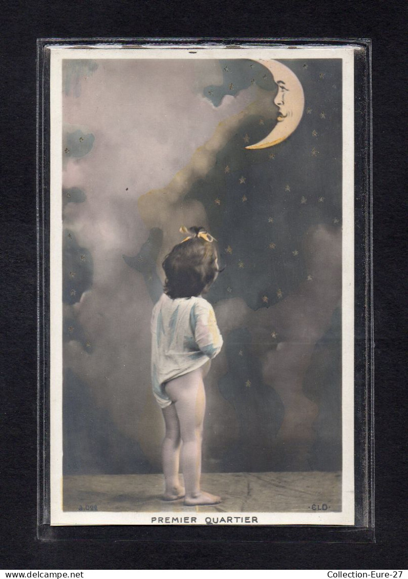 (06/02/24) THEME ASTRONOMIE-CPA FANTAISIES - SERIE DE 4 CARTES SUR LA LUNE - Astronomy