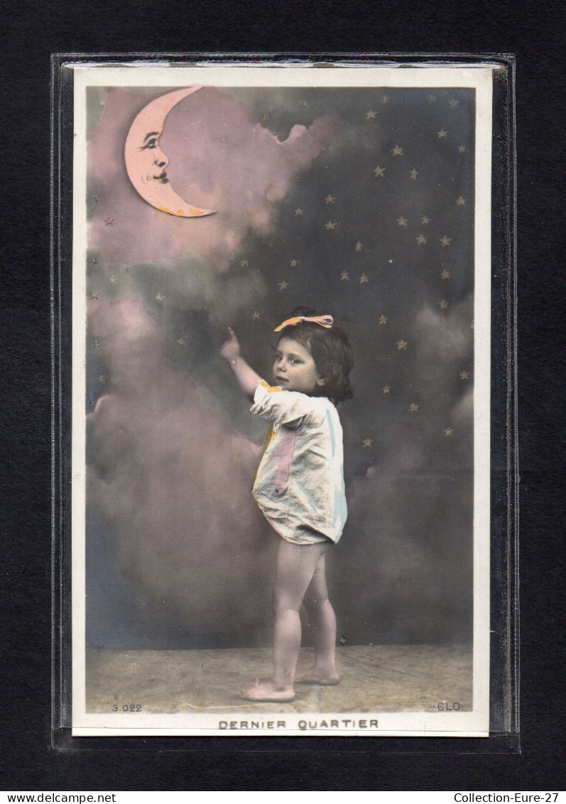 (06/02/24) THEME ASTRONOMIE-CPA FANTAISIES - SERIE DE 4 CARTES SUR LA LUNE - Astronomy