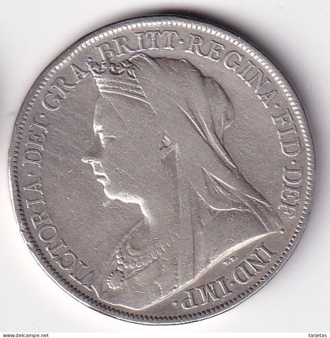 MONEDA DE PLATA DE REINO UNIDO DE 1 CROWN DEL AÑO 1900 (COIN) - M. 1 Crown
