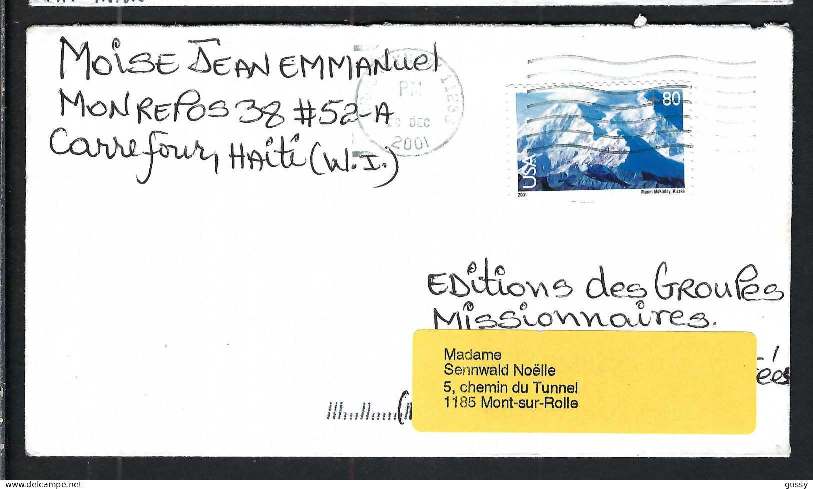 ETATS UNIS Ca.2001: LSC De Brooklyn (N.Y.) Pour Mont-sur-Rolle (Suisse) - Lettres & Documents