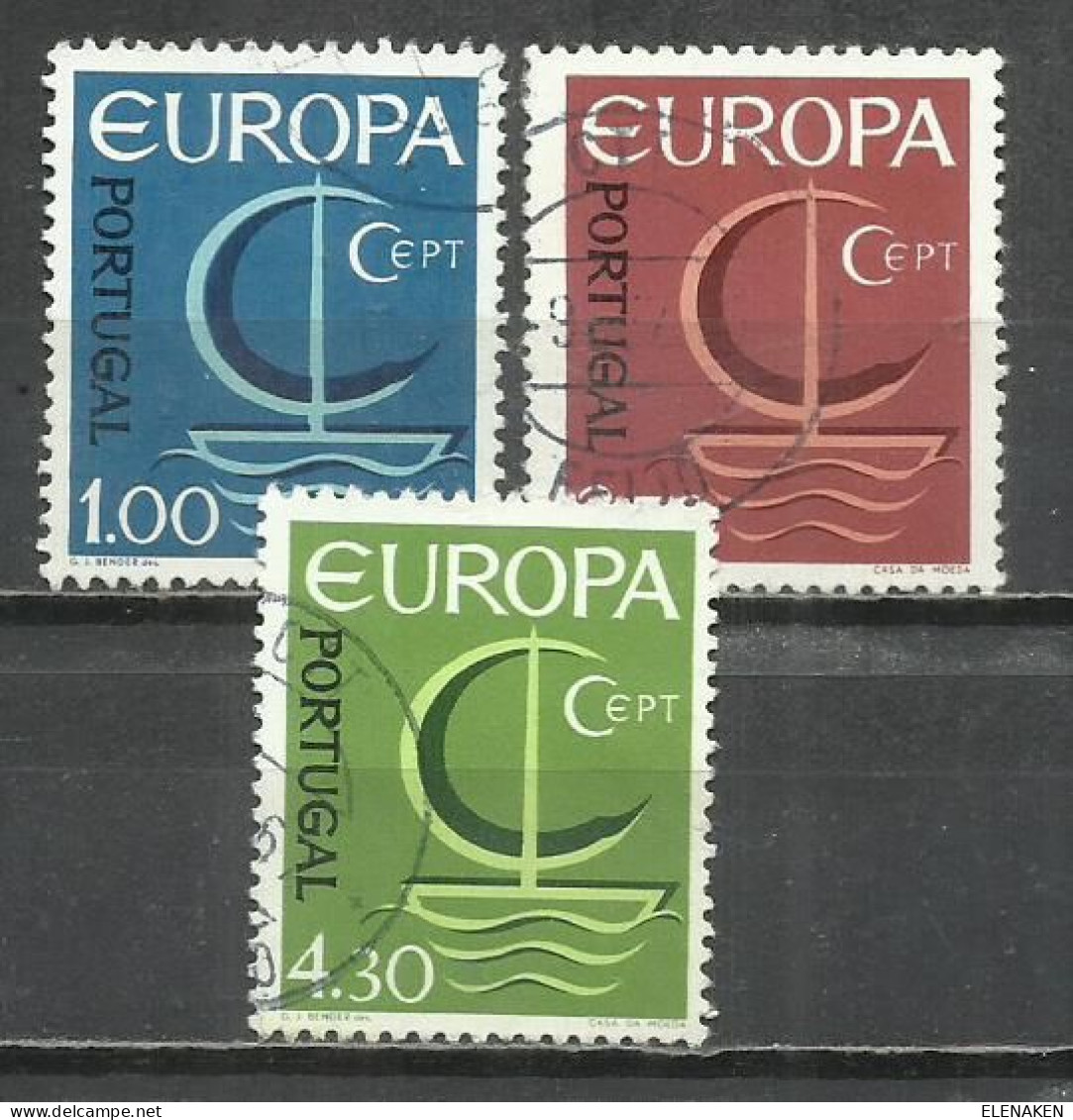 0552A-SERIE COMPLETA PORTUGAL1966 Nº 993/995 EUROPA - Oblitérés