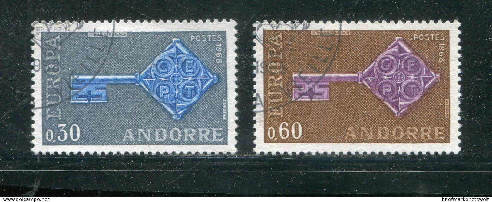 "ANDORRA (fr.)" 1968, Mi. 208/209 Gestempelt (60003) - Usados