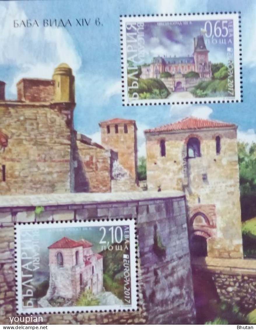 Bulgaria 2017, Europa - Castles, MNH S/S - Nuevos