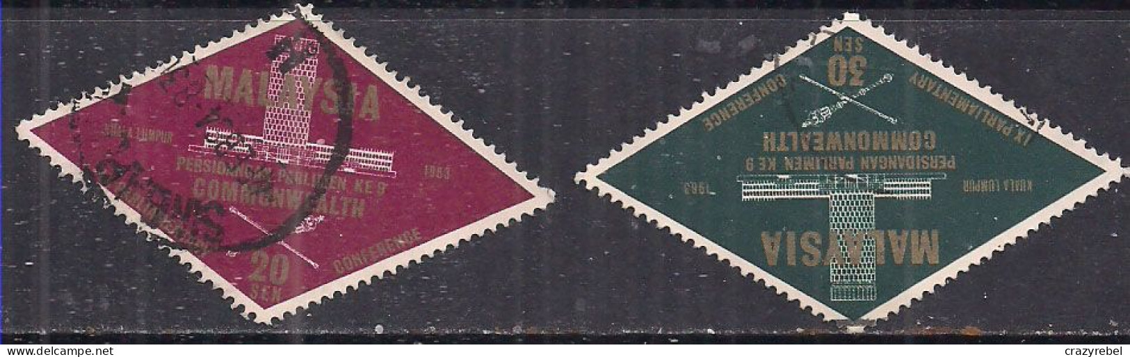 Malaysia 1963 QE2 20 - 30cents Parliment SG 7 - 8 Used ( B1433 ) - Federation Of Malaya