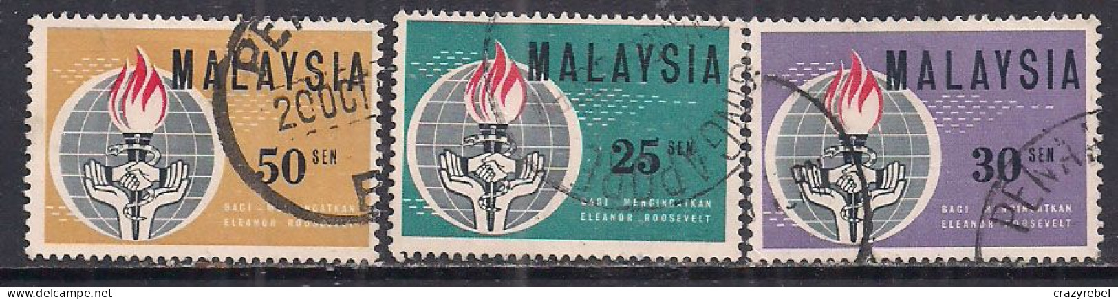 Malaysia 1964 QE2 Set Of 3  SG 9-11 Used ( A305 ) - Federation Of Malaya