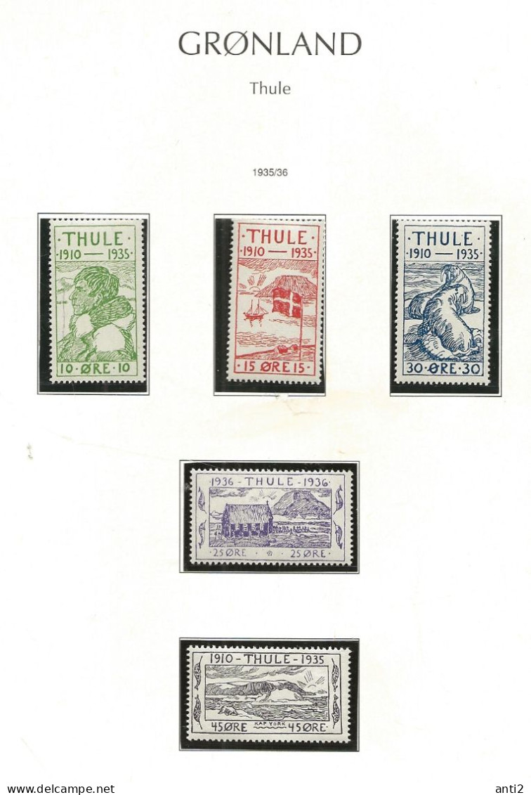 Greenland Thule 1935 25th Anniversary Of The Founding Of The Thule Settlement. Mi 1-5  MNH(*) - Thule