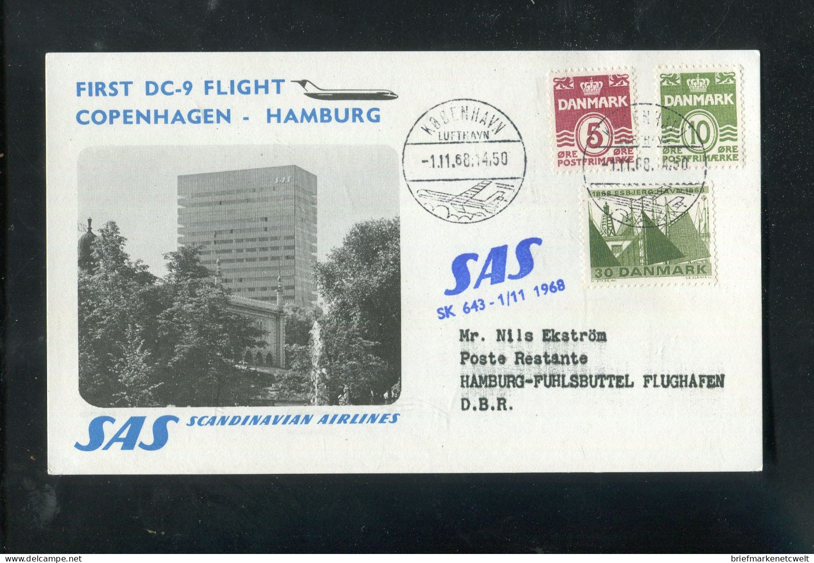 "WELTWEIT" Partie Mit 8 Erstflugbelegen (60015/45) - Lots & Kiloware (mixtures) - Max. 999 Stamps