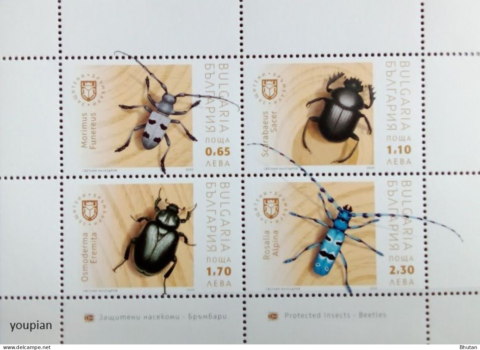 Bulgaria 2020, Beetles, MNH S/S - Ungebraucht