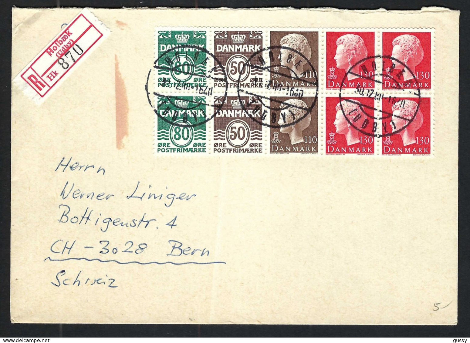 DANEMARK Ca.1970: LSC Rec. De Holbaek Pour Berne (Suisse) - 1961-1970