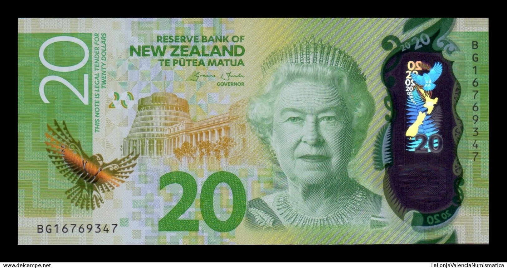 Nueva Zelanda New Zealand 20 Dollars 2016 Pick 193a Polymer Sc Unc - New Zealand