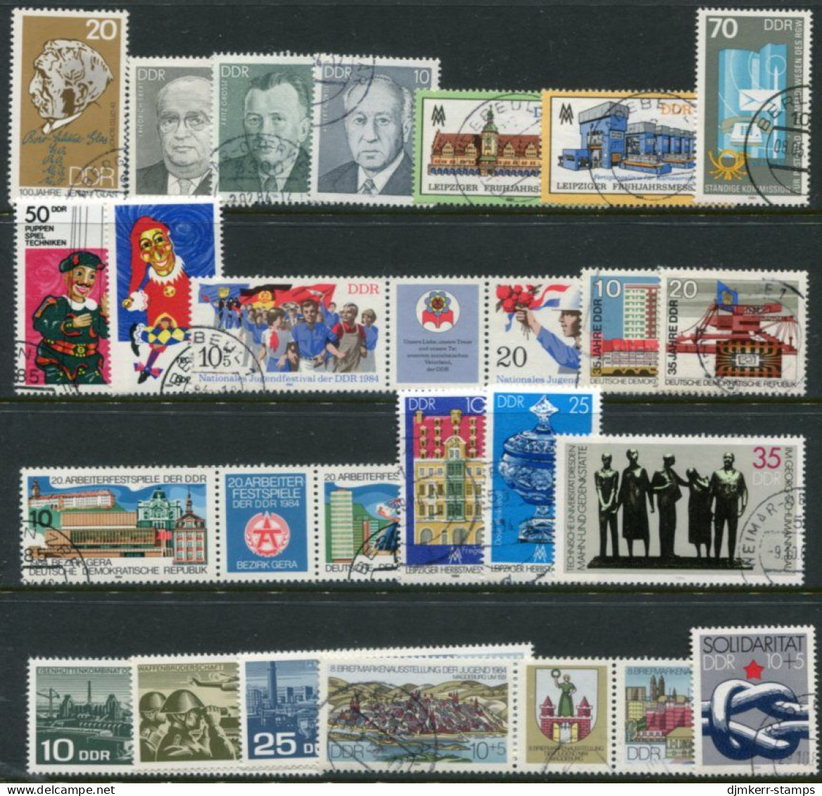 DDR 1984  Thirteen Commemorative Issues  Used - Gebruikt