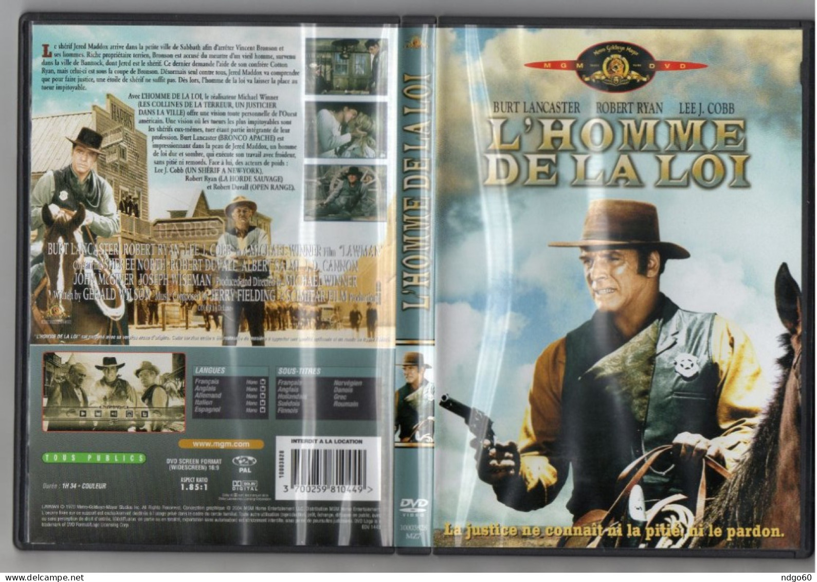 DVD Western - L' Homme De La Loi (1970) Avec Burt Lancaster - Western/ Cowboy