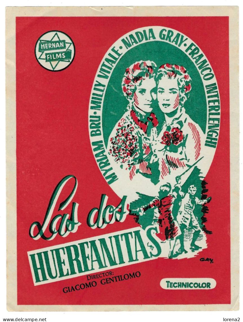 Programa Cine. Las Dos Huerfanitas. Myriam Bru. 19-1712 - Publicité Cinématographique