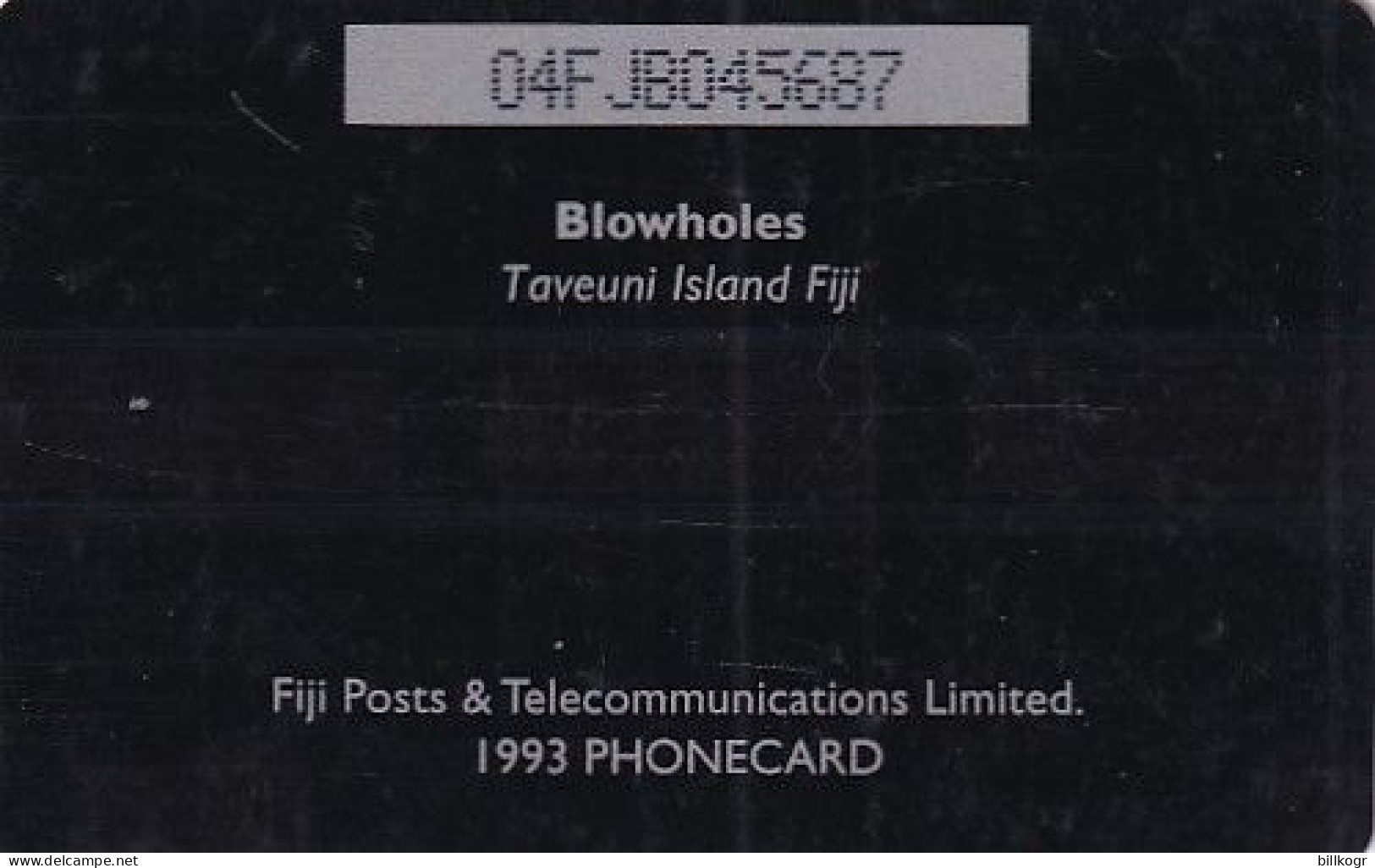 FIJI ISL.(GPT) - Blow Holes/Taveuni Island Fiji, CN : 04FJB/C, Tirage %50000, Used - Fidschi